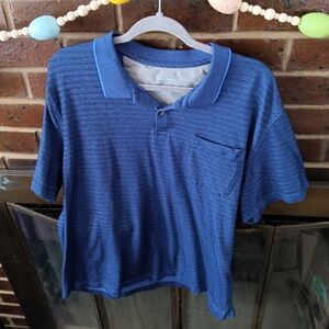 EUC Van Heusen Blue Flex Polo Shirt XXL
